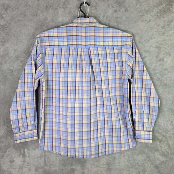 Mens Alan Flusser Multicolor Plaid Shirt Long Sleeve Button Up Cotton Size 2XL - Picture 4 of 7